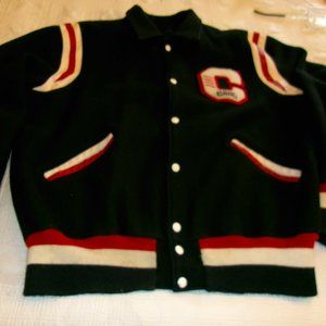WOW BIG DISCOUNT Delong Black Vintage School Varsity Jacket